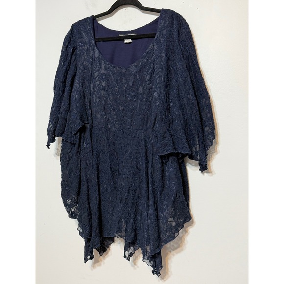 The Pyramid Collection Boho Witchy Lace Top Womens Size 2X Dark Fairycore Gothic - Picture 4 of 7